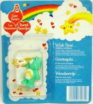 Care Bears - Kenner - Miniature - Wish Bear holding a wishbone (square card)