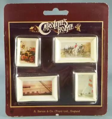 Caroline\'s Home -  4 Tableaux Muraux Encadr�s Maison de Poup�es Neuf Blister