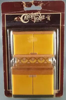 Caroline\'s Home -  Buffet de Cuisine Jaune Maison de Poup�es Neuf Blister