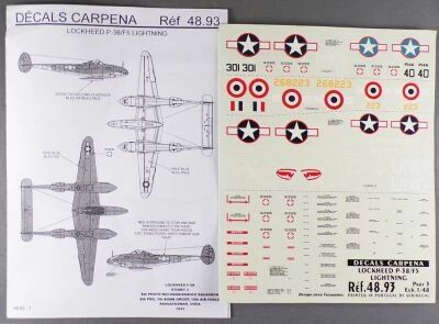 Carpena 48.93 - Decals Avion USAF Lockheed F-5E Lightning 1/48 Neuf