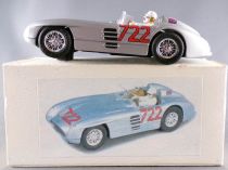 Carrera Evolution 25421 - Mercedes Benz 300 SLR Millie Miglia 1955 N°722 Argentée 1/32 Slot Car