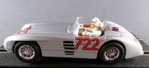 Carrera Evolution 25421 - Mercedes Benz 300 SLR Millie Miglia 1955 N°722 Argentée 1/32 Slot Car