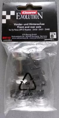 Carrera Evolution 89112 - Front and Rear Axles with Wheels for Panoz LMP 07 Roadster 25430 25431 25480 MIB Slot Car 1:32
