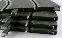 Carrera Profi 71501 - 4 x Curved Track 1/45° 4 Pieces= 180° Without Red & White Side Border no Box 1:32