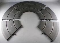 Carrera Profi 71501 - 6 x Curved Track 1/45&deg; 4 Pieces= 180&deg; Without Red & White Side Border no Box 1:32