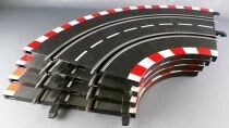 Carrera Profi 71505 - 4 x Curved Track 1/90° 2 Pieces= 180° no Box 1:32