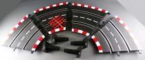 Carrera Profi 71555 - 4 Pistes Courbes Virage Relevé 1/45° avec Appuis Neuf Boite 1/32