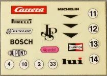 Carrera Servo 140 Profi - Planche d\'Autocollants pour Voiture