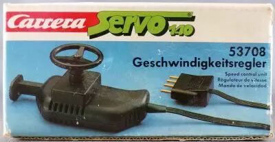 Carrera Servo 53708 - Speed Control with Steering Wheel and Lock Button Mint in Box 1:32