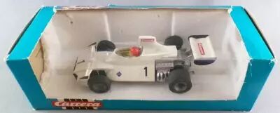 Carrera Universal 40409 - White Brabham BT44 #1 F1 1975 Carlos Reuteman Cardboard Box 1:32