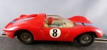 Carrera Universal 427 - Ferrari Dino Rouge Bande Bleue N°8 Eclairage en Boite 1/32