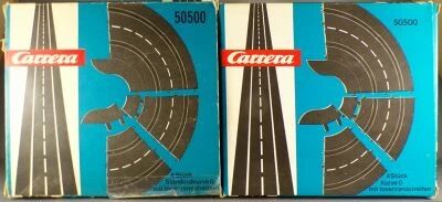Carrera Universal 50500 - 8 Normal Bend Sections 0 Curved Tracks 45� with Inner Edge Strip Very Good Boxed