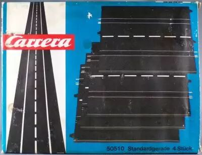 Carrera Universal 50510 - 4 Normal Straight Sections Tracks Perfect Condition Boxed 1:32
