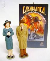 Casablanca - Rick Blaine (Humphrey Bogard) & Ilsa Lund Laszlo (Ingrid Bergman) + Movie Poster - Ornament Figures - Hallmark 1997