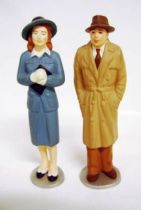 Casablanca - Rick Blaine (Humphrey Bogard) & Ilsa Lund Laszlo (Ingrid Bergman) + Movie Poster - Ornament Figures - Hallmark 1997