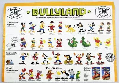 Catalogue D�pliant / Poster Bullyland 1980 (Walt Disney, Petzi, Sniks, Tintin, ...)