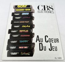 Catalogue Dépliant Jeux CBS Electronics 1981