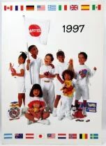Catalogue professionnel Mattel France 1997 (Barbie, Polly Pocket, Street Sharks, Space Monkeys, Hercule, Disney, Hot Wheels...)