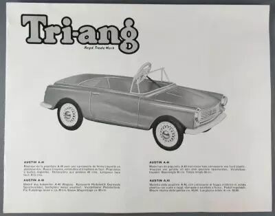 Catalogue Triang 1962 - Voitures � P�dales Tricycles Camions