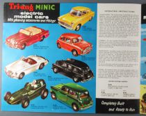 Catalogue Triang Minic Models 1963 - Voitures Electrique 1/20 Gamme Maximus & Major Animals