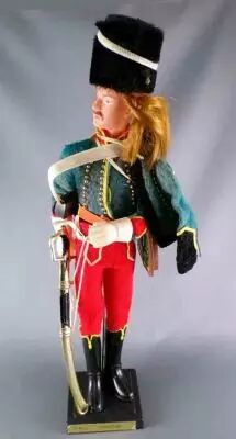  C.D.C. Mollard Paris - Mannequin Articul� 30cm type Action Joe / Action Man - Empire Hussard 7�me R�giment 1807-1810