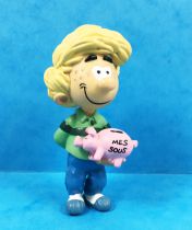 Cédric - Plastoy PVC Figure - Cédric with his money bank