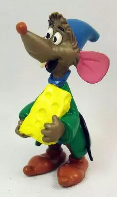 Cendrillon - Figurine PVC Comic Spain - Luke la souris avec fromage