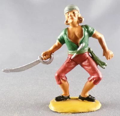 Charbens - Plastic Figure 60mm - Pirates - With Earrings & Saber