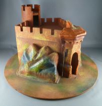 Château Fort Bois Moyen Age Papier Maché Composition compatible Starlux Quiralu