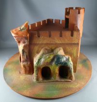 Château Fort Bois Moyen Age Papier Maché Composition compatible Starlux Quiralu