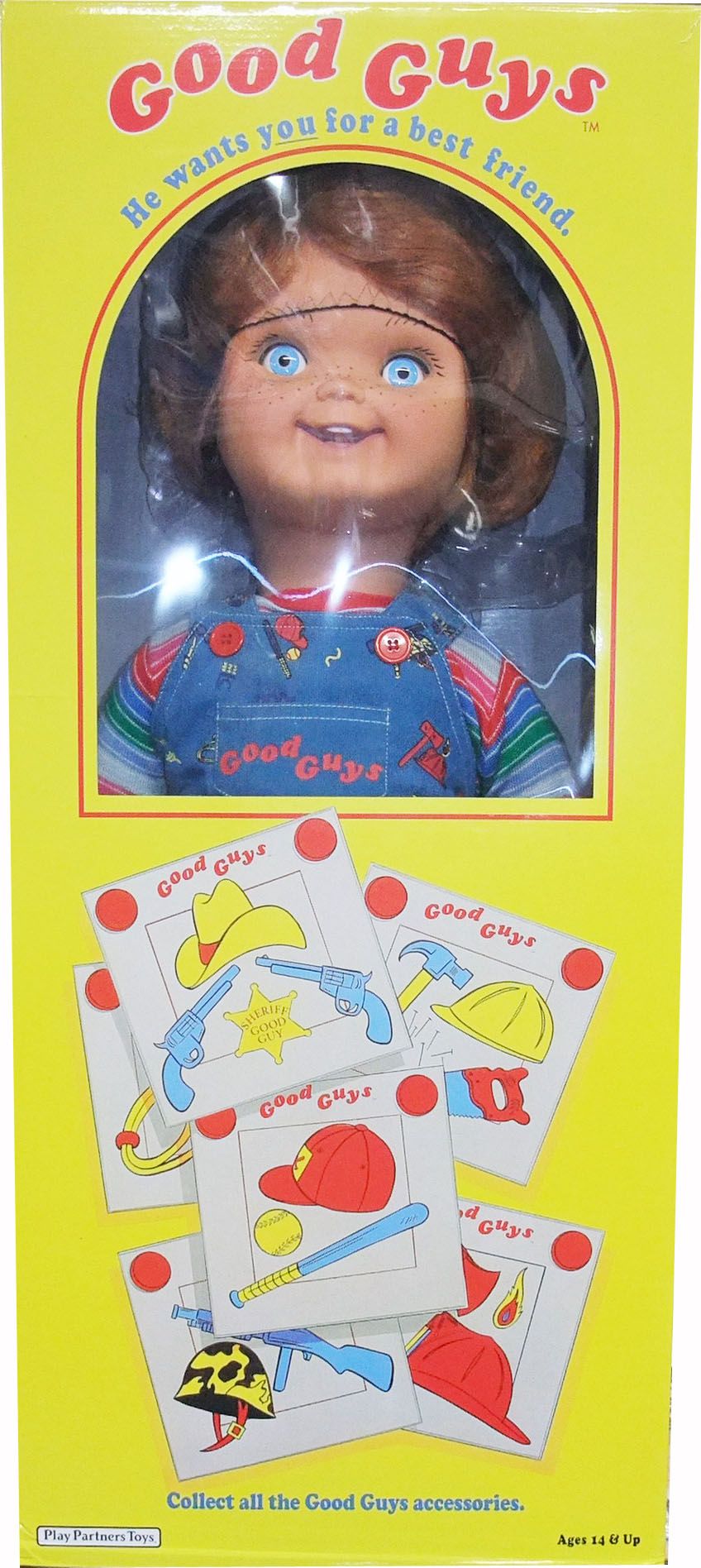 Trick or Treat Poupée Chucky Good Guy Deluxe avec présentoir de -  Accessoire poupée - Achat & prix