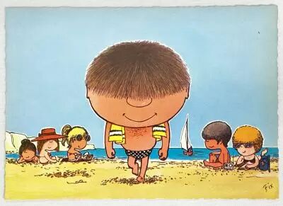 ChouChou & Y�y� - Editions Borde - Carte Postale n�10 Chouchou, l\'idole des plages