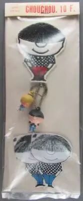 ChouChou & Y�y� - Vintage ChouChou Clothing Patch Red Trousers & Key Chain Figures & Stickers Mint in Baggie