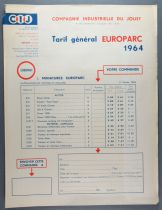 Cij Europarc - 1964 Catalog and 1 Price List - Cars Trucks 1:43