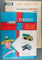 Cij Europarc - 1964 Catalog and 2 Price List - Cars Trucks 1:43 2