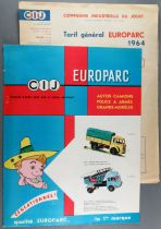 Cij Europarc - Catalogue et 2 Tarifs 1964 - VoituresCamions 1/43 2