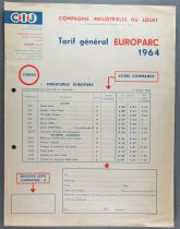 Cij Europarc - Catalogue et 2 Tarifs 1964 - VoituresCamions 1/43 2