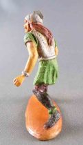 Clairet - Antique - Gaul Stretched Legs Outstretched Glaive Green Tunic Silver Cuirass