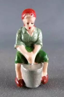 Lot De 6 Personnages De Ferme Clairet - Figurines Anciennes - Occasion