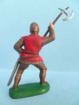 Clairet - Middle-Age - Footed advancing trooper (red) with halberd