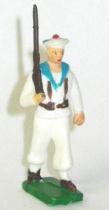 Clairet - sailors - trooper marching rifle on shoulder