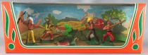 Clairet - Wild est - Indians 3rd series - Mint Box 5 Figures + Cactus (ref 303)