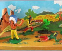 Clairet - Wild est - Indians 3rd series - Mint Box 5 Figures + Cactus (ref 303)