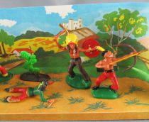 Clairet - Wild est - Indians 3rd series - Mint Box 5 Figures + Cactus (ref 303)