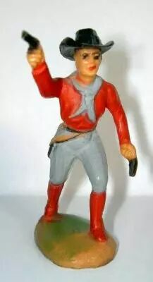 Clairet - far west - cow boy 1ère série - piéton avancant 2 révolvers