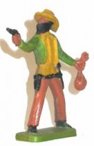 Clairet - wild west - cow boy 2sd series - footed masked bankrobber (green & tan)