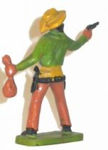 Clairet - wild west - cow boy 2sd series - footed masked bankrobber (green & tan)