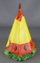 Clairet - wild west - indian - accessories - tent 2nd Mold (lemon yellow & red)