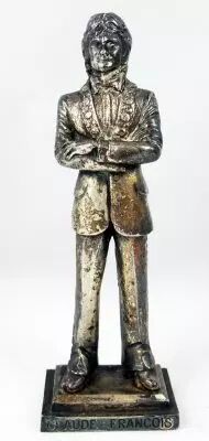 Claude Francois - 6\  die-cast m�tal statue - Daviland France 1978