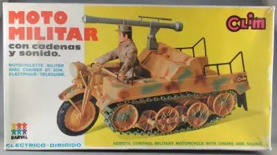 Clim R�f 506 - Moto Militaire WW2 Kettenkrad Allemand Filoguid� Sonore 34cm Neuf Boite Fonctionne